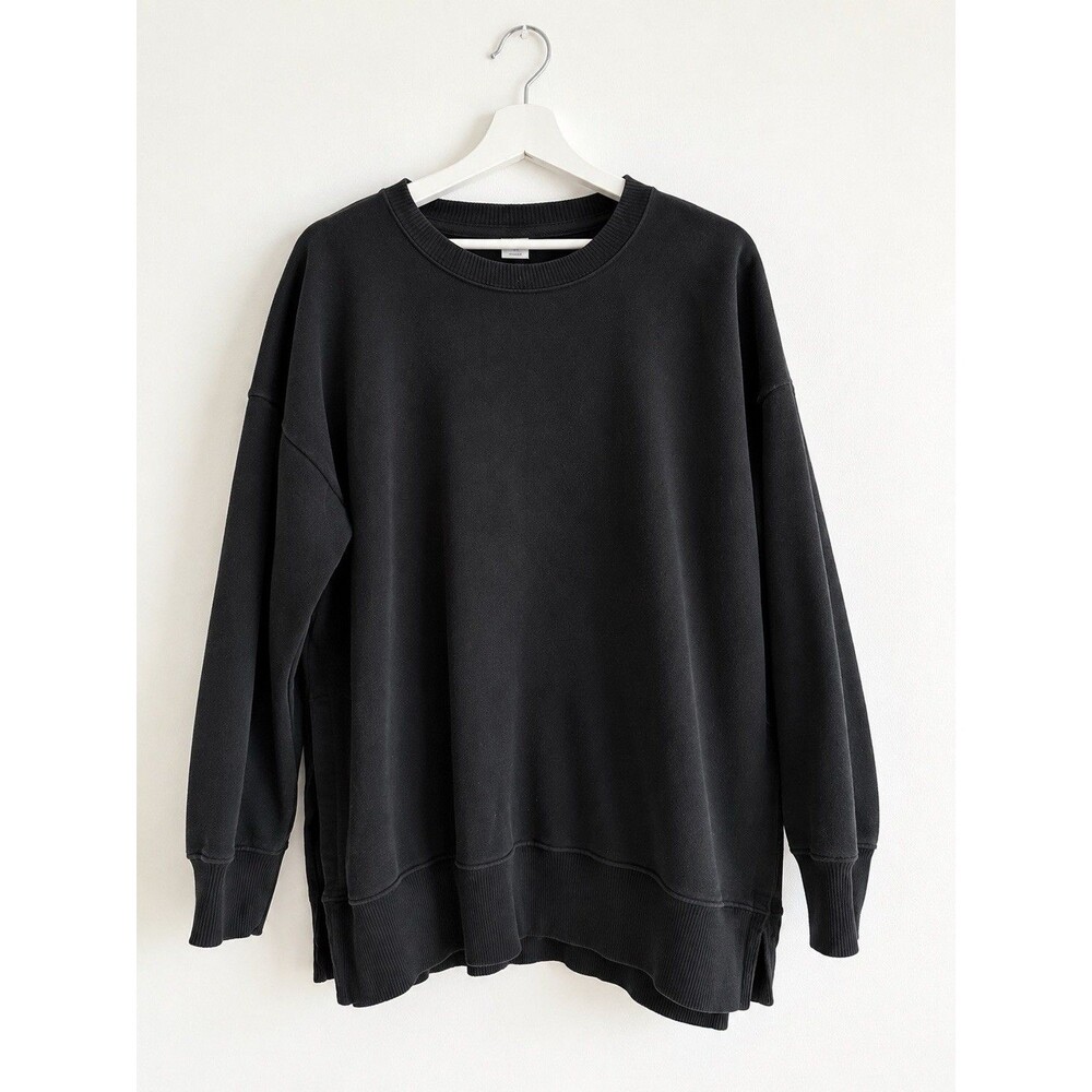 Aerie Women’s Oversized Crewneck Sweatshirt Black Size M